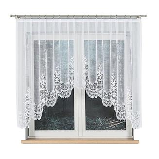 Firanka żakardowa gotowa na żabki BERENIKA 300x140 biała