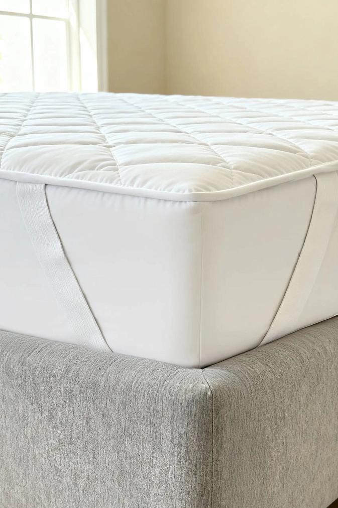 Bawełniany ochraniacz na materac 180x200 MATSAFE pikowany biały