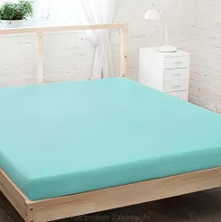Prześcieradło jersey z gumką 120x200 turkusowy