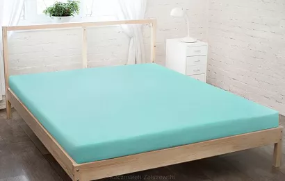 Prześcieradło jersey z gumką 120x200 turkusowy