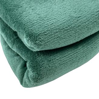 Koc narzuta na łóżko LUNA 150x200 jednobarwny butelkowa zieleń