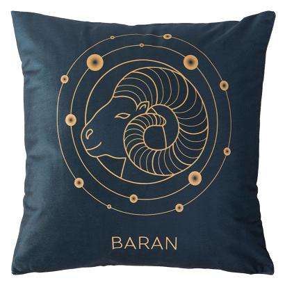 Poszewka dekoracyjna ZODIAK 40x40 Darymex granatowa Baran