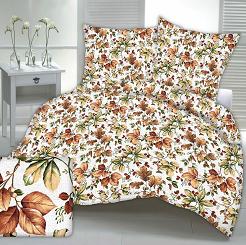 Pościel z kory 160x200 biała jesienne liście