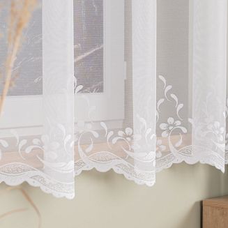 Firanka żakardowa gotowa na żabki AGNIESZKA 300x170 biała