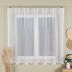 Firanka żakardowa gotowa na żabki AGNIESZKA 300x170 biała