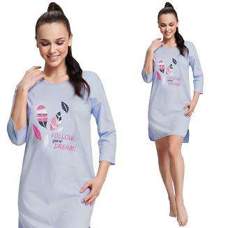 Koszula damska LUNA kod 12 oversize wrzosowa