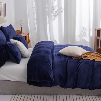 Pościel z mikrofibry Cozy MIŚ 140x200 granatowa
