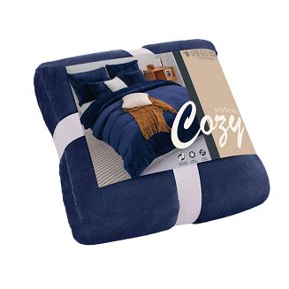 Pościel z mikrofibry Cozy MIŚ 140x200 granatowa