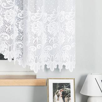 Firanka żakardowa gotowa na żabki DARIA 400x160 biała