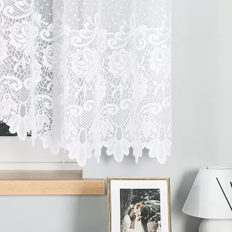 Firanka żakardowa gotowa na żabki DARIA 400x160 biała