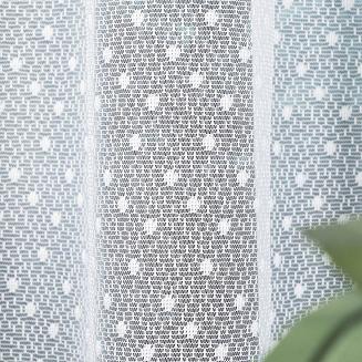 Firanka żakardowa gotowa na żabki DARIA 400x160 biała