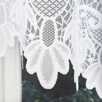 Firanka żakardowa gotowa na żabki DARIA 400x160 biała