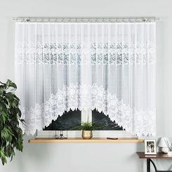 Firanka żakardowa gotowa na żabki DARIA 400x160 biała