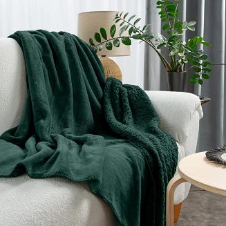 Koc narzuta TEDY 70x160 Eurofirany ciemnozielony