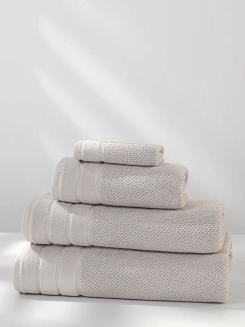 Ręcznik bawełniany o ryżowej strukturze Loren 70x140 kaszmirowy