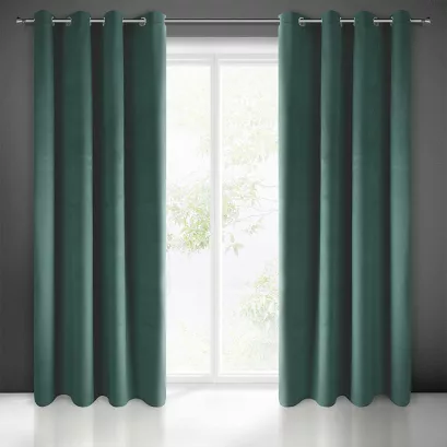Zasłona gotowa na przelotkach PIERRE 140x250 Pierre Cardin Eurofirany ciemno turkusowa