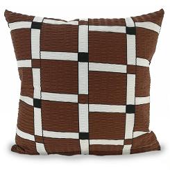 Poszewka z kory 70x80 brązowa w asymetryczną kratkę