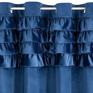 Zasłona gotowa na przelotkach ERIN 140x250 Eurofirany granatowy