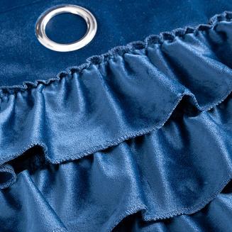 Zasłona gotowa na przelotkach ERIN 140x250 Eurofirany granatowy