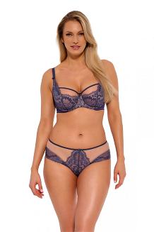 Biustonosz z koronką Semi-Soft Inger 1260 półusztywniany granatowy