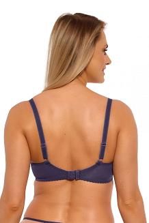 Biustonosz z koronką Semi-Soft Inger 1260 półusztywniany granatowy