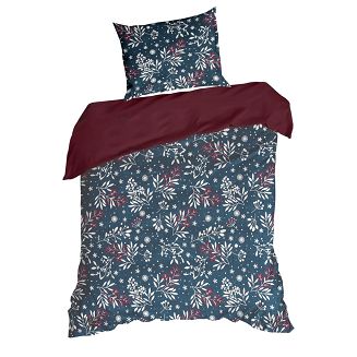 Komplet pościeli świąteczny POS 140x200 Eurofirany granatowy