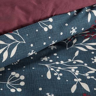 Komplet pościeli świąteczny POS 140x200 Eurofirany granatowy