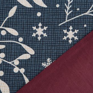 Komplet pościeli świąteczny POS 140x200 Eurofirany granatowy