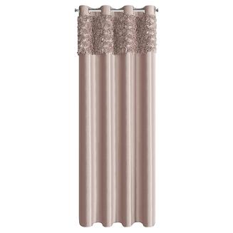 Zasłona gotowa na przelotkach ROSES 140x250 Eva Minge Eurofirany pudrowy