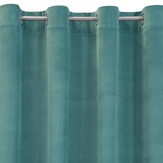 Zasłona gotowa na przelotkach MILO 140x250 Eurofirany turkusowa