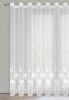 Firana gotowa na przelotkach NATALI 350x250 Eurofirany biały