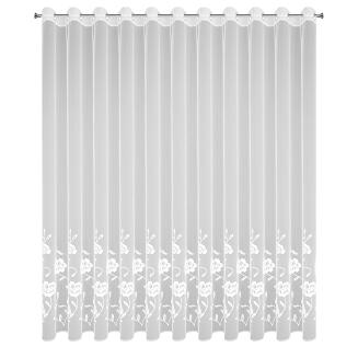 Firana gotowa na przelotkach NATALI 350x250 Eurofirany biały