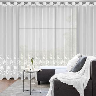 Firana gotowa na przelotkach NATALI 350x250 Eurofirany biały