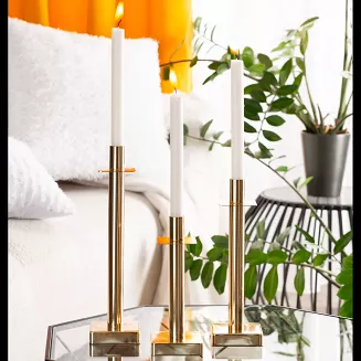 Świecznik dekoracyjny LORI 8x26 Eurofirany złoty minimalistyczny design
