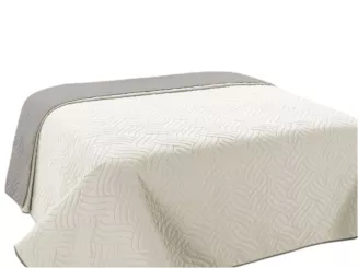 Narzuta dekoracyjna VIGO II 220x240 szara srebrna geometryczne fale