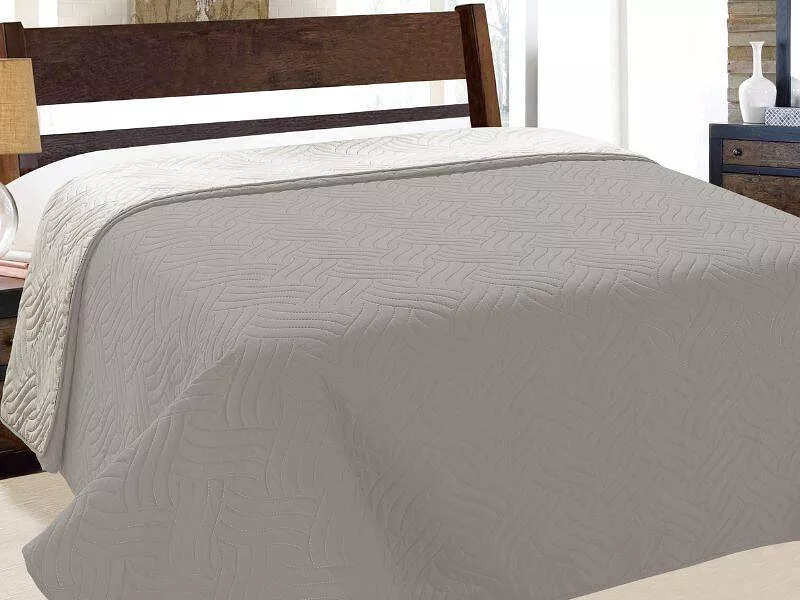 Narzuta dekoracyjna VIGO II 220x240 szara srebrna geometryczne fale