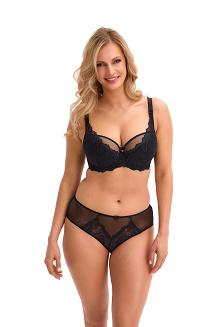 Biustonosz z koronką Semi-Soft Isla 1228 półusztywniany czarny