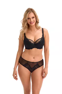 Biustonosz z koronką Semi-Soft Isla 1228 półusztywniany czarny