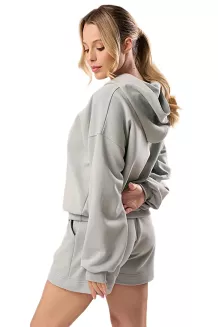 Bawełniana bluza dresowa z kapturem Babell kod 3010 eukaliptusowa