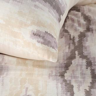 Pościel satynowa NIKA 200x220 Eurofirany beżowa piaskowa stalowa geometria etno