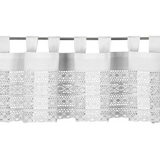 Firana gotowa na szelkach MADDELINE 150x35 Eurofirany biały