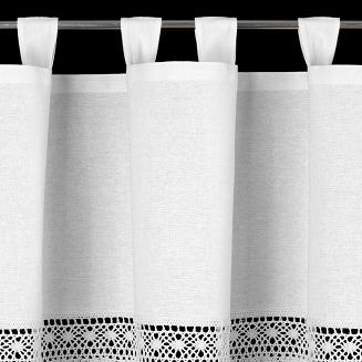 Firana gotowa na szelkach MADDELINE 150x35 Eurofirany biały