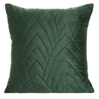 Poszewka dekoracyjna LUIZ6 40x40 Eurofirany ciemnozielona pikowana w fantazyjny wzór