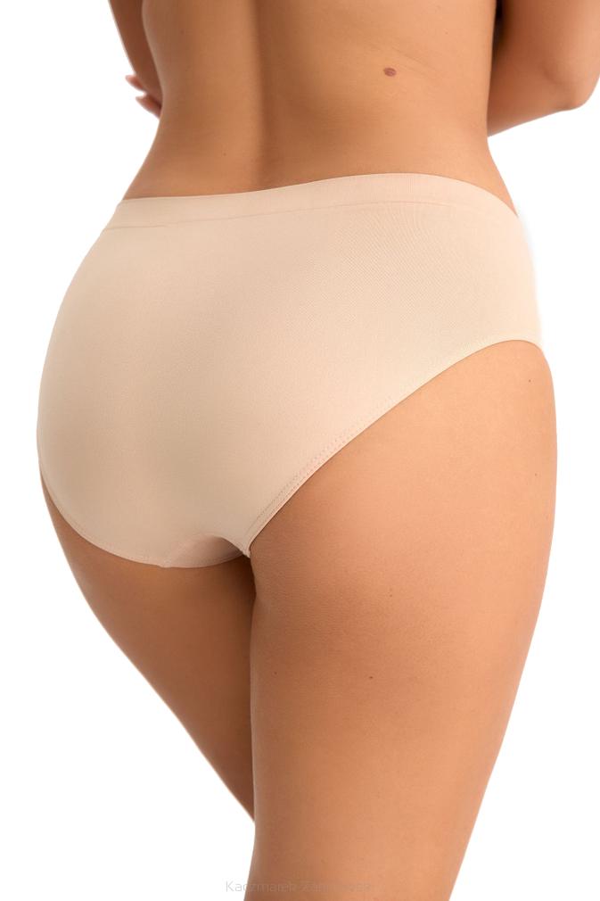 Figi damskie bikini Mirela bezszwowe beżowe