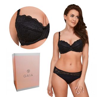 Biustonosz GAIA Push Up Kasjana 1161 czarny