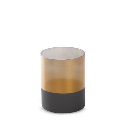 Świecznik dekoracyjny ALISMA4 12x15 Eurofirany brązowy złoty w kształcie walca