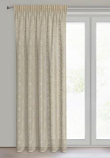 Zasłona gotowa na taśmie NELA 140x270 Eurofirany naturalny