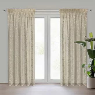 Zasłona gotowa na taśmie NELA 140x270 Eurofirany naturalny