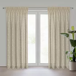 Zasłona gotowa na taśmie NELA 140x270 Eurofirany naturalny