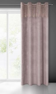 Zasłona gotowa na przelotkach LINDI 140x250 Eurofirany pudrowy róż